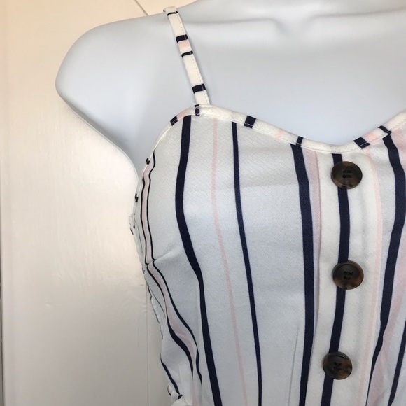 Striped bohemian Midi Dress With Pockets - Picture 4 of 5